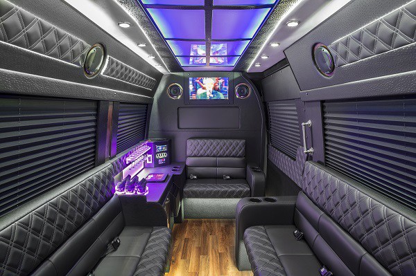 Mercedes Sprinter Party Bus Interior 7