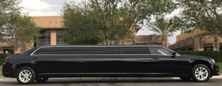 black Super Stretch Chrysler C300 Limo side view